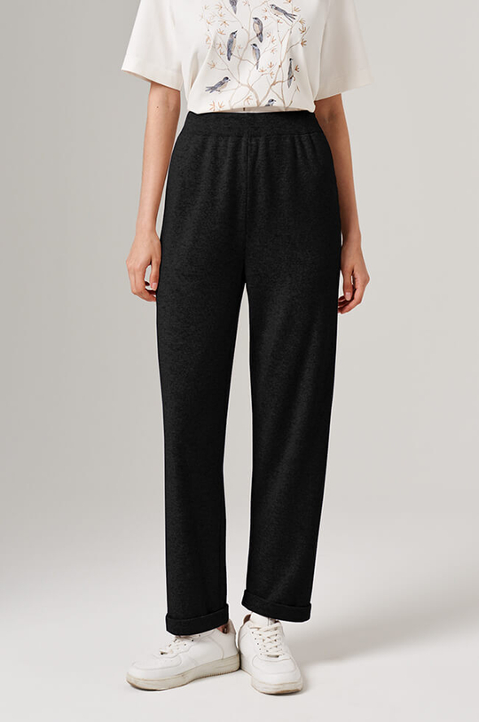 31113 Брюки женские (темно-серый меланж )