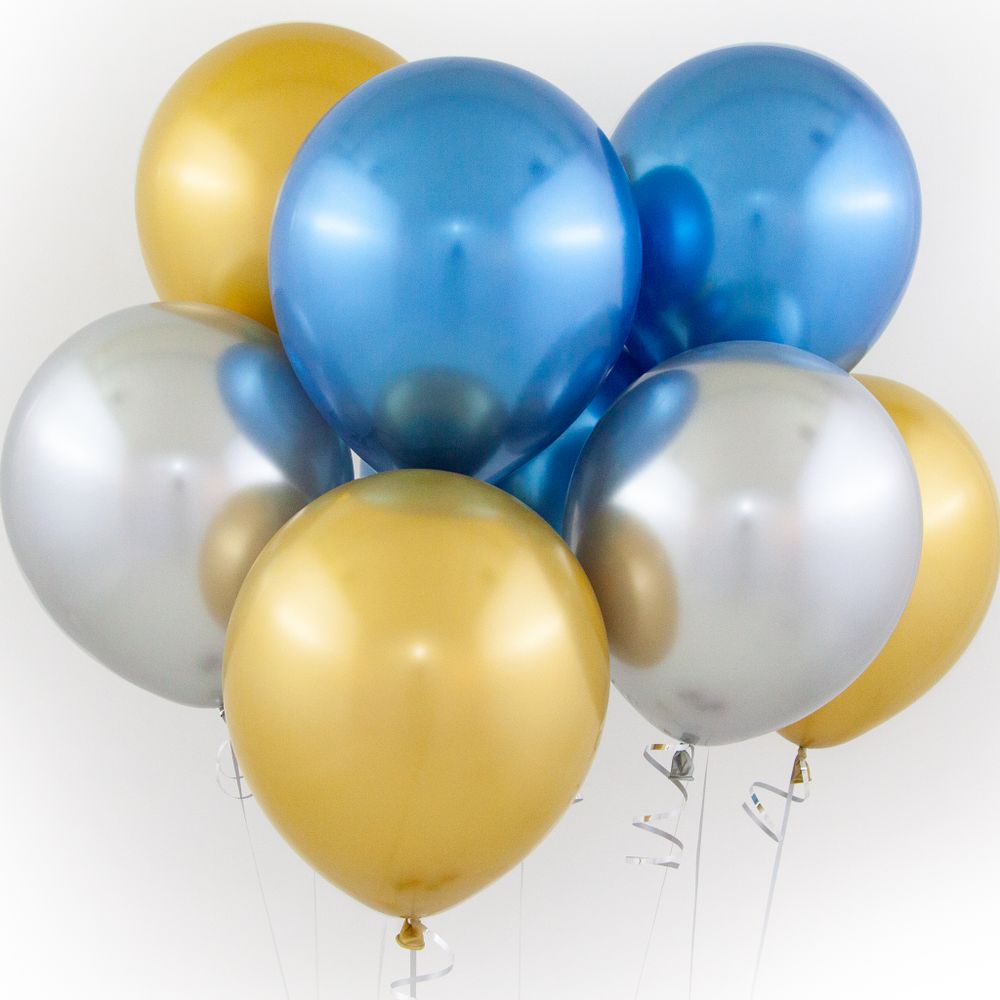 Шар (12"/30 см) Серебро, хром 50 шт.