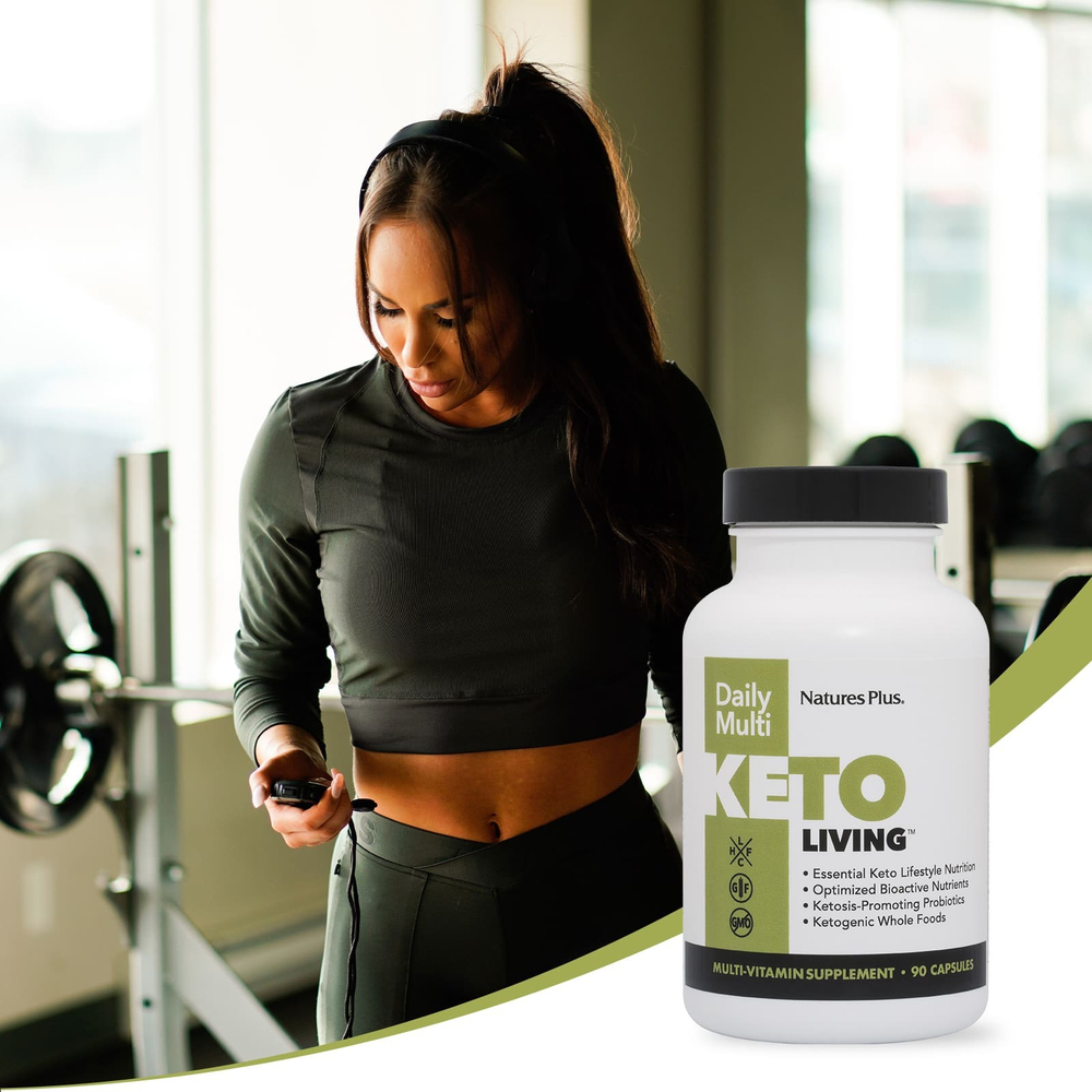 NaturesPlus, KetoLiving, ежедневные мульти, 90 капсул