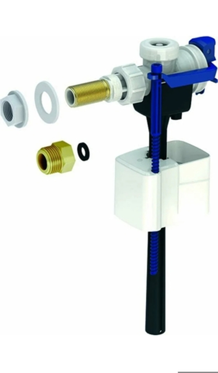 136.724.00.3 Впускной клапан Geberit тип 333, подвод воды сбоку, 3/8", 1/2" ниппель из латуни