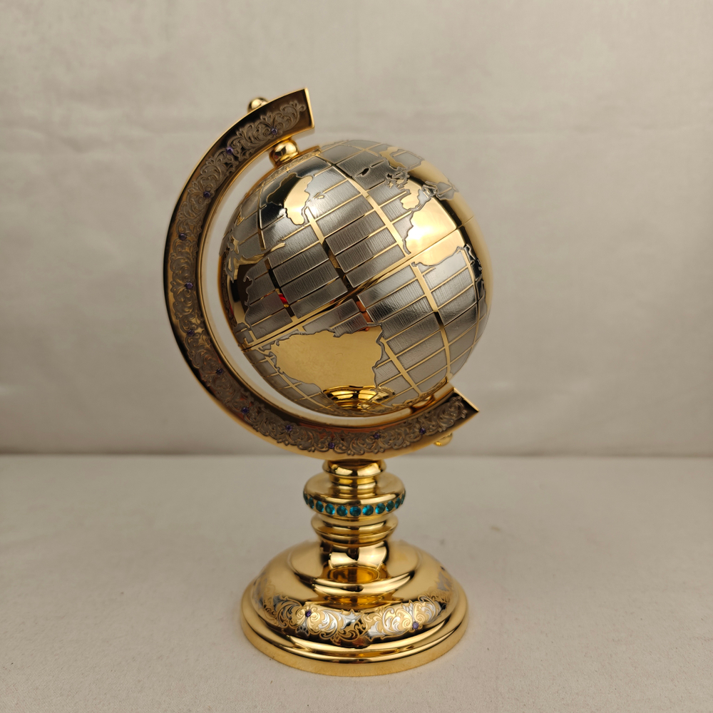 Глобус сувенирный "Золотой" (Златоуст)