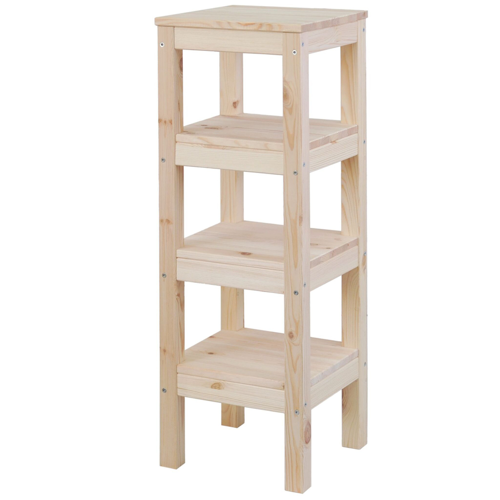 Стеллаж деревянный Ральф из массива сосны, без отделки