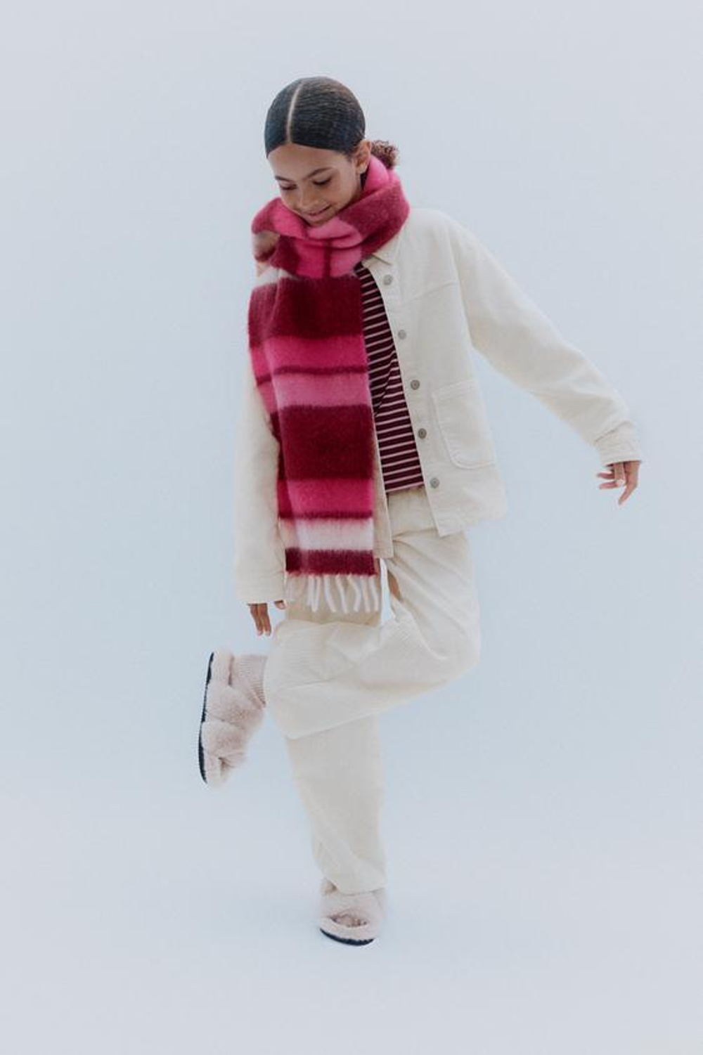 ZARA ВЕЛЬВЕТОВАЯ КУРТКА-РУБАШКА, ЭКРЮ