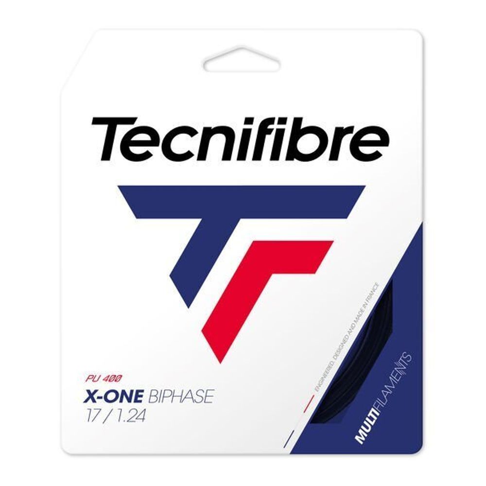 Струны для тенниса TECNIFIBRE XONE BIPHASE BLACK Сеты (1 натяжка) 12 м