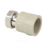 Муфта PP-R комбинированная серая Дн 32х1 1/4" с накидной гайкой VALFEX 10139132Г