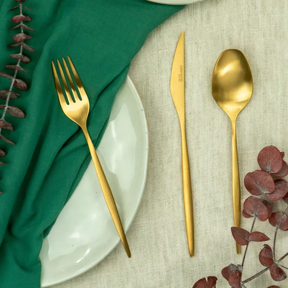 Набор столовых приборов 24 предмета на 6 персон Cristema Rabat золотой