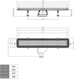 Душевой лоток Pestan BETTO COMPACT NET LINE 650