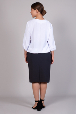 Блузка женская 3297ЛП, белый #30Б093297ЛП