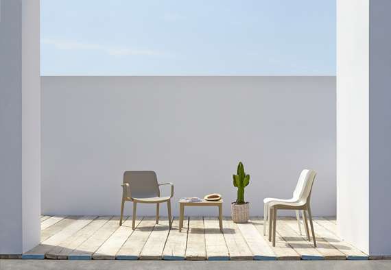 Стул пластиковый Ginevra, лен