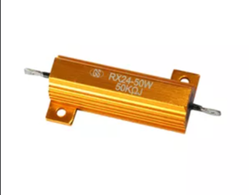 Резисторы постоянные 50W с радиатором, металлический золотистый корпус