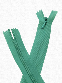 Молния потайная неразъемная, Т3 50 см (нейлон) цвет 254 зеленая бирюза