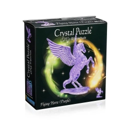 3D Crystal Pazzl Единорог фиолетовый