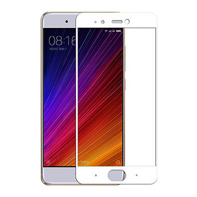 Защитное стекло 5D для Xiaomi Mi6 белое