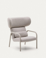 Кресло Inari бежевого цвета и стали с бежевой отделкой