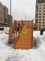 Деревянная зимняя горка Snow Fox, скат 4 м