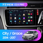 Teyes CC4 Pro 10,2" для Honda City, Grace 1 2014-2017 (прав)