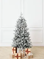 Заснеженная елка «Bourget» Бурже (Литая+пвх) 240 см / 2,4 м