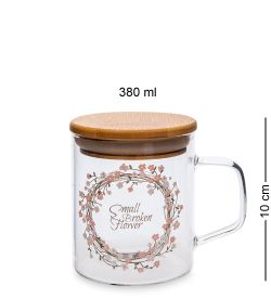 GS- 48/3 Кружка с крышкой «Цветочная фантазия» 380мл
