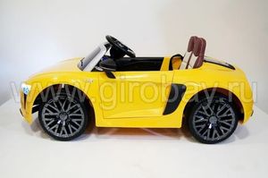 Детский электромобиль River Toys AUDI R8 желтый