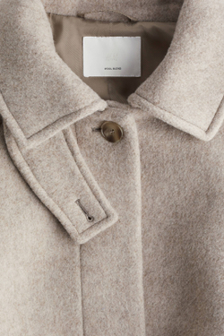 H&M Пальто свободного кроя из смесовой шерсти, светло-бежевый