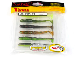 Мягкая съедобная приманка LJ Pro Series Tioga 3.4 in (86 мм), цвет MIX2, 6 шт