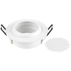 Светильник встраиваемый алюминиевый ЭРА KL109 WH под лампу MR16 GU5.3 белый матовый