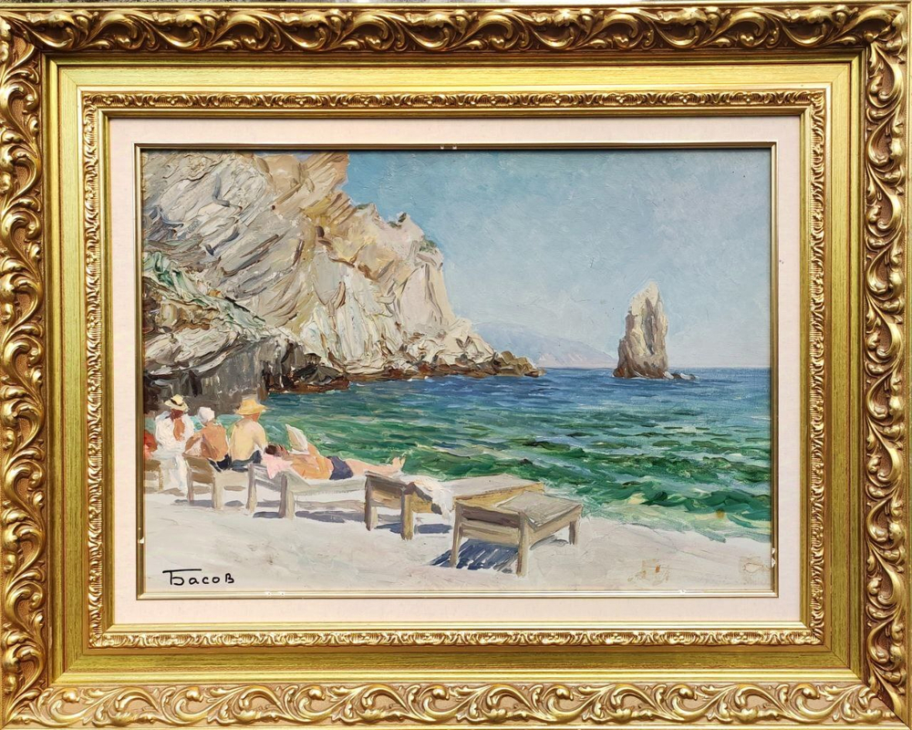 Картина Я. Басова "Скала Парус" картон/масло 48.5х34.5