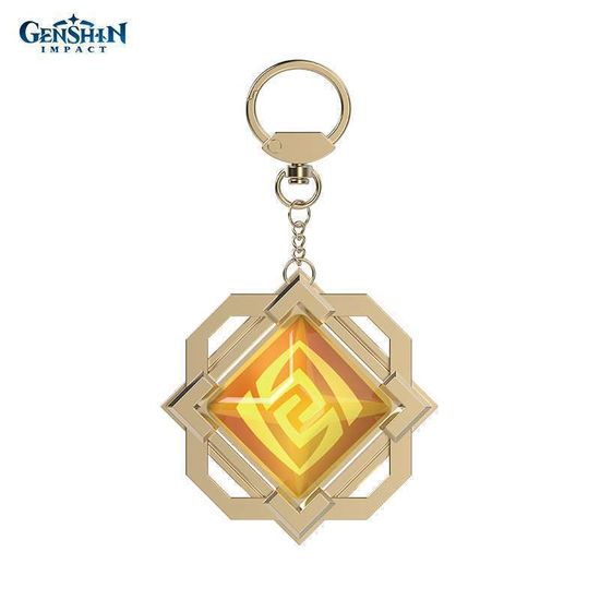 Брелок металлический Genshin Impact Liyue Rock Eye of God 6976068147541