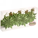 Ёлочные игрушки «Таинственное очарование» Звезда остроконечная 6 см (набор 4 шт), салатовый