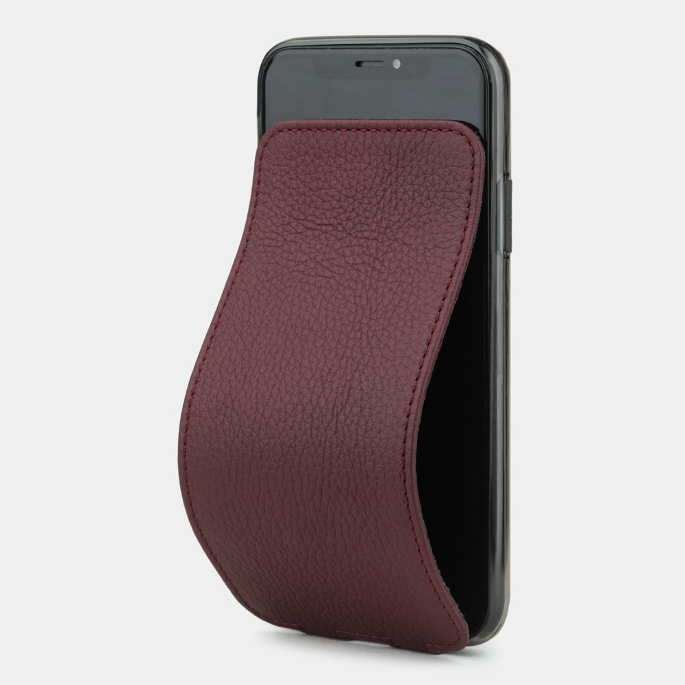 Чехол для iPhone X/XS из натуральной кожи теленка, бордового цвета