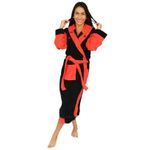 Халат махровый Diapolo Black/red для спортсменов по водным видам спорта