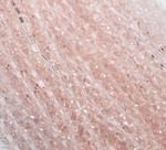 ББ013НН4 Хрустальные бусины "биконус", цвет: розовый прозрачный, размер 4 мм, кол-во: 95-100 шт.