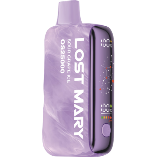 Одноразовая электронная сигарета Lost Mary OS - Кислый Виноград Лед (25000 затяжек)