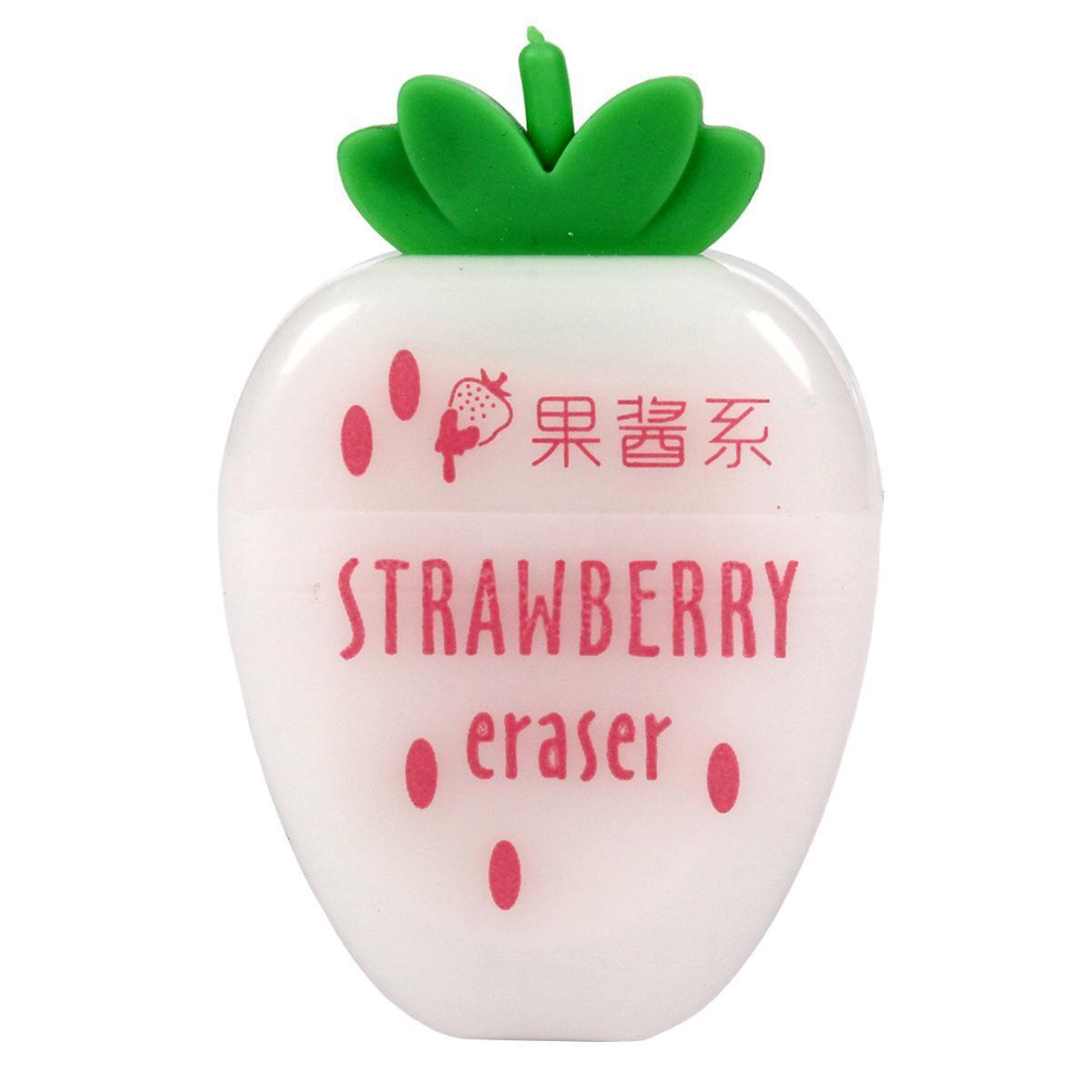 Ластик "Клубника" в пластиковом держателе 4*3,581,5 см, 3 вида микс, С-30627
