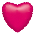 Шар фольгированный Сердце 43 см (Фуксия)