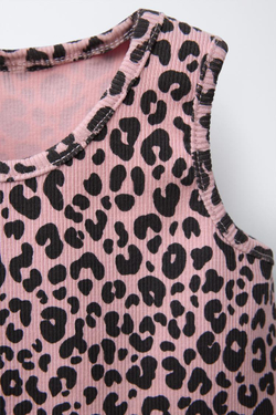 ZARA МАЙКА В РУБЧИК С ПРИНТОМ, ЦВЕТ РОЗОВОГО МЕЛА