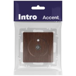 Розетка Intro Accent 6-301-10 TV одиночная, IP20, СУ, венге