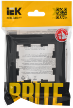 BRITE Рамка 1-местная РУ-1-БрГ графит IEK