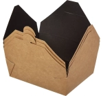 Контейнер бумажный Fold Box 950 мл, 170х135х50 мм, черный