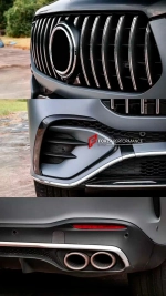 Обвес переделка для Mercedes-Benz GLE V167 SUV 2019-2023 для обновления до GLE53 V167 AMG 2023+ АМГ Мерседес Бенц ГЛЕ класс