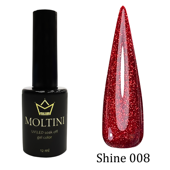 Гель-лак Moltini Shine 008, 12 ml