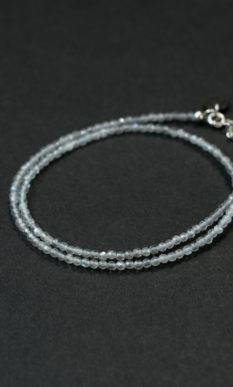 Чокер "Memo about Mindfulness" из лабрадорита с удлинителем 33-38 см