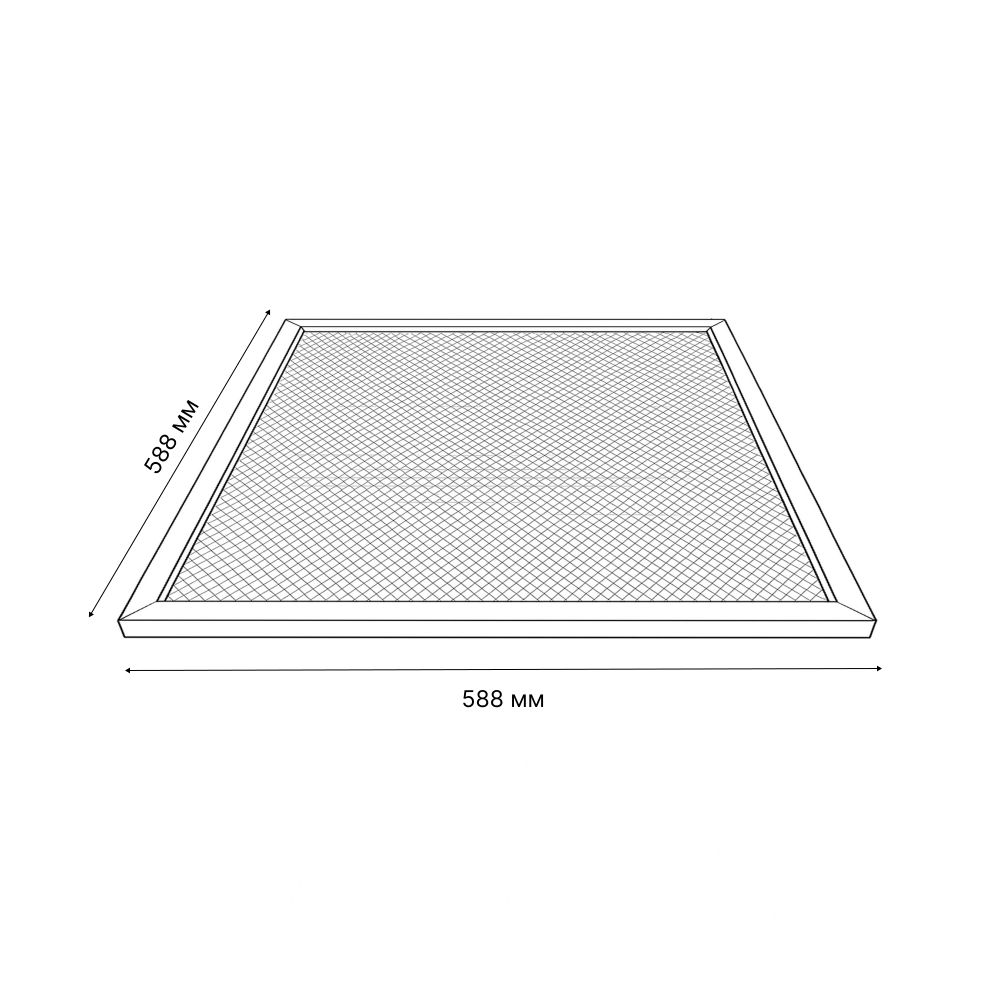 ULP-6060-36W-6500К IP40 GRILYATO WHITE Светильник светодиодный потолочный универсальный. Дневной свет 6500K. 3520Лм. 588X588x25мм. Корпус белый. В комплекте с и-п. ТМ Uniel