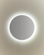 Круглое зеркало для ванной Mervi со LED подсветкой и защитой от запотевания Ø 60 см
