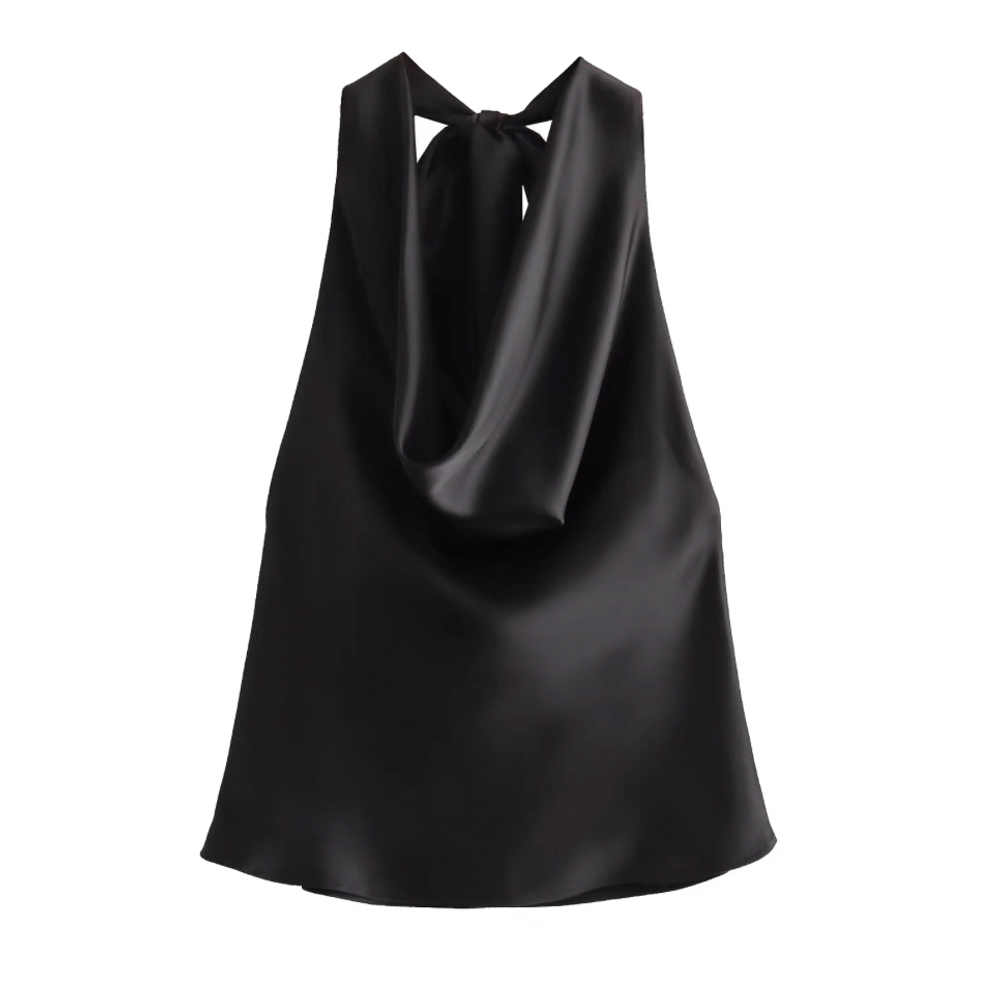 Топ шелковый, на завязке