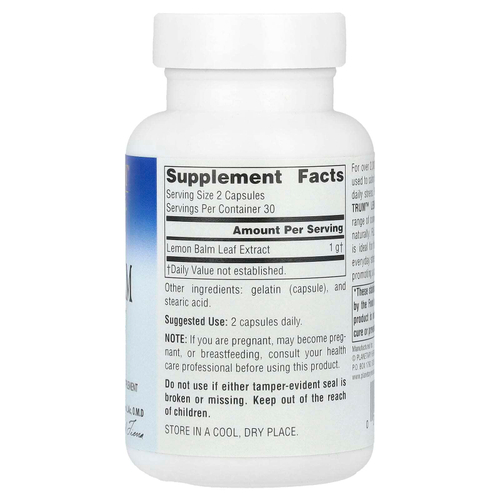 Planetary Herbals, мелисса лекарственная Full Spectrum™, 60 капсул (500 мг в 1 капсуле)