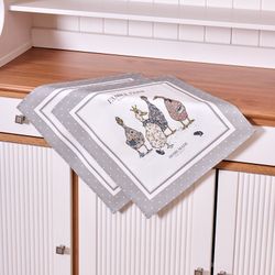 НАБОР САЛФЕТОК ИЗ 2-Х ШТ "FAMILY FARM" 40Х40СМ, ТВИЛ, 100% ХЛОПОК, СЕРЫЙ