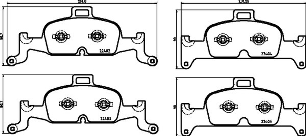 BREMBO - P85164-BRB - Brake Pad Set, disc brake