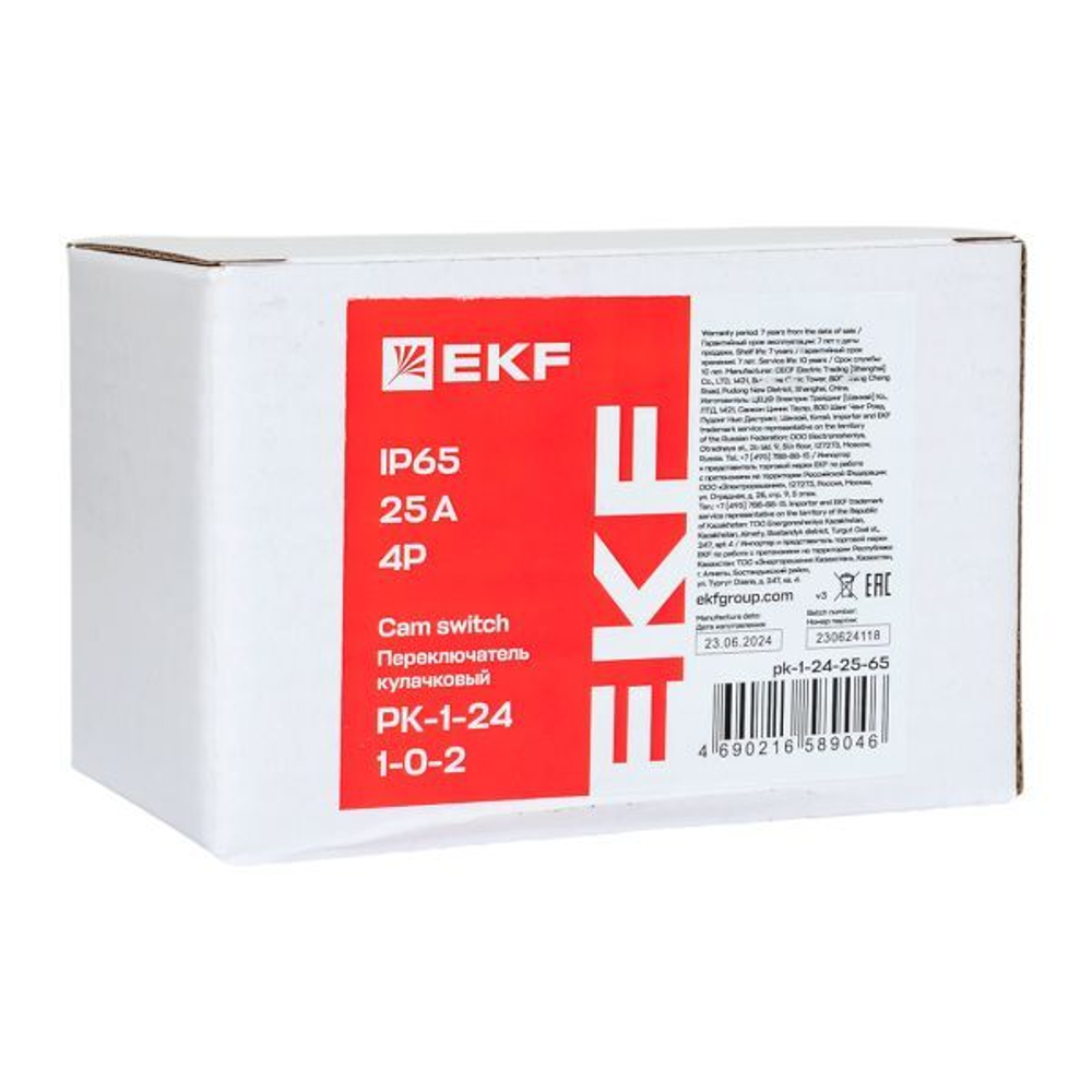 Переключатель кулачковый  EKF pk-1-24-25-65