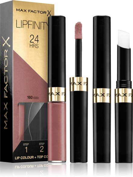Max Factor Lipfinity Lip Colour - Помада для губ с бальзамом, стойкая. оттенок 160 Iced, 4 g